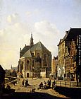 Jan Hendrik Verheijen Canvas Paintings - A Capricio View In A Town